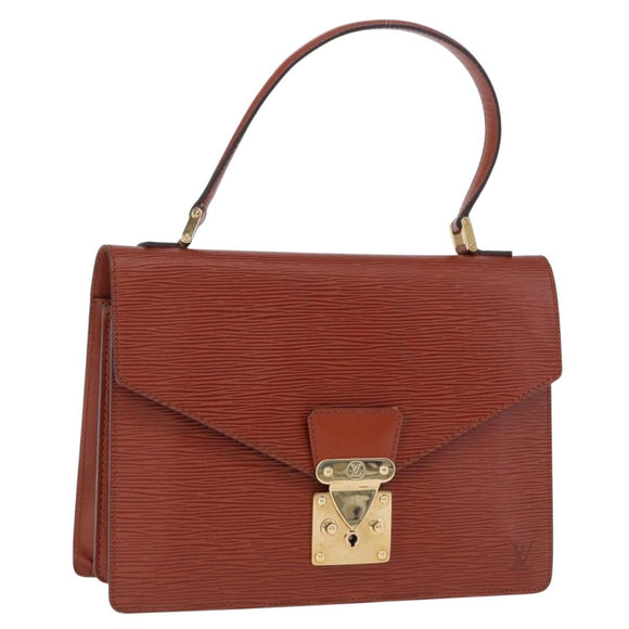 LOUIS VUITTON Epi Concorde Hand Bag Brown M52133 LV Auth ka5678