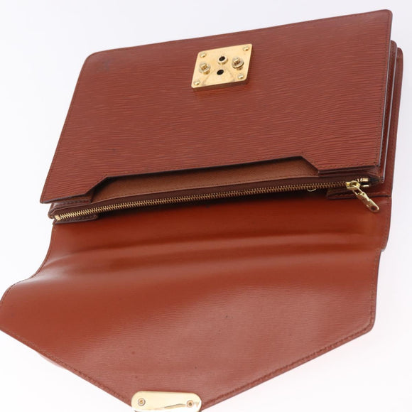 LOUIS VUITTON Epi Concorde Hand Bag Brown M52133 LV Auth ka5678
