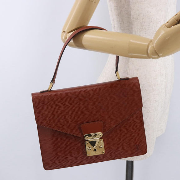 LOUIS VUITTON Epi Concorde Hand Bag Brown M52133 LV Auth ka5678