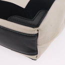 BALENCIAGA Navy Cabas XS Bag Canvas Leather White Navy Silver 390346 Auth ka5679-15