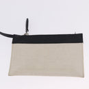 BALENCIAGA Navy Cabas XS Bag Canvas Leather White Navy Silver 390346 Auth ka5679-21