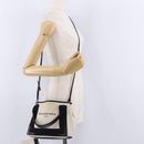 BALENCIAGA Navy Cabas XS Bag Canvas Leather White Navy Silver 390346 Auth ka5679-24