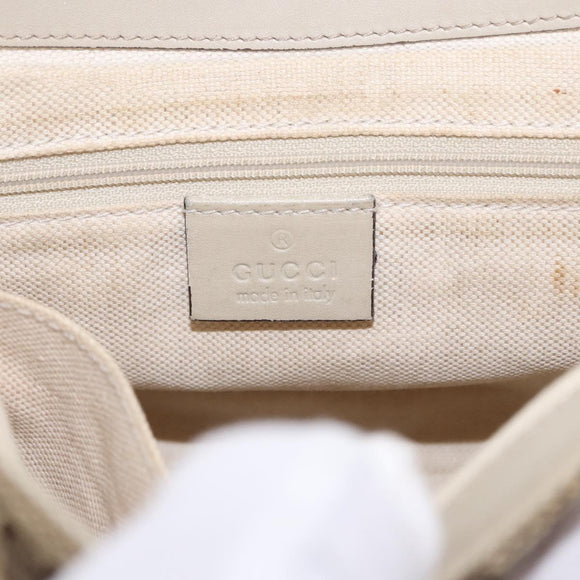 GUCCI GG Canvas Shoulder Bag Beige Gold 308452 Auth ka5680