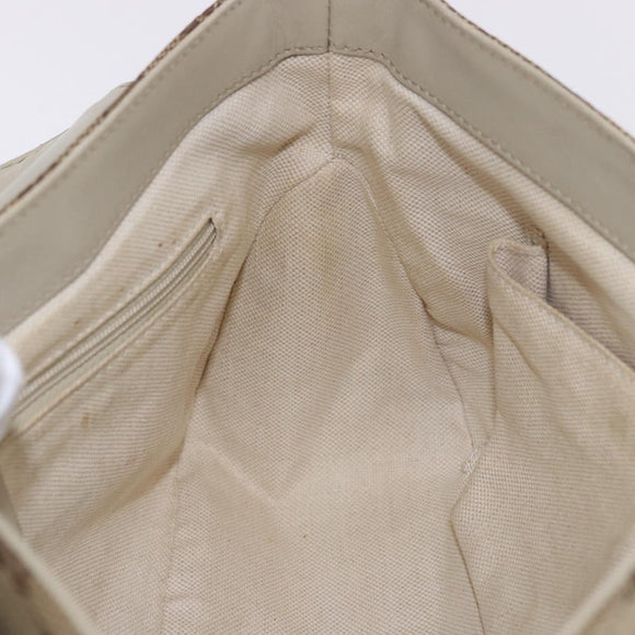 GUCCI GG Canvas Shoulder Bag Beige Gold 308452 Auth ka5680