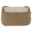 GUCCI GG Canvas Shoulder Bag Beige Gold 308452 Auth ka5680-3