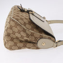 GUCCI GG Canvas Shoulder Bag Beige Gold 308452 Auth ka5680-4