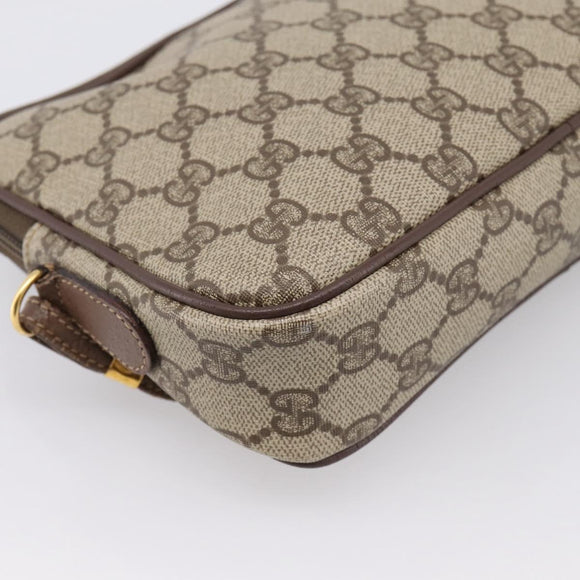 GUCCI GG Supreme Shoulder Bag PVC Beige Gold 007 115 6428 Auth ka5682
