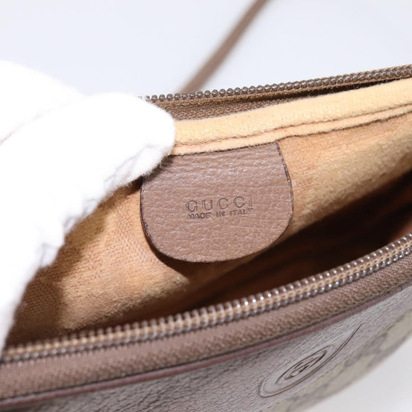 GUCCI GG Supreme Shoulder Bag PVC Beige Gold 007 115 6428 Auth ka5682
