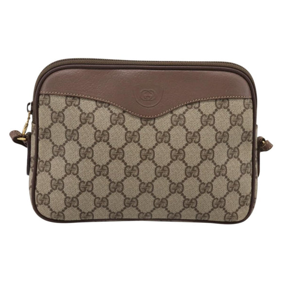 GUCCI GG Supreme Shoulder Bag PVC Beige Gold 007 115 6428 Auth ka5682