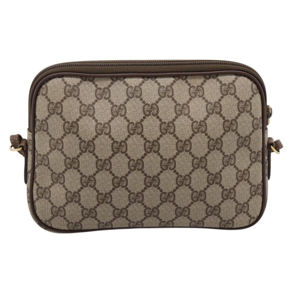 GUCCI GG Supreme Shoulder Bag PVC Beige Gold 007 115 6428 Auth ka5682