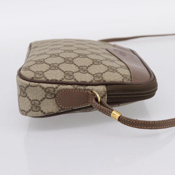 GUCCI GG Supreme Shoulder Bag PVC Beige Gold 007 115 6428 Auth ka5682