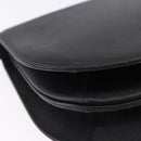 SAINT LAURENT Shoulder Bag Leather Black Gold Auth ka5683-15