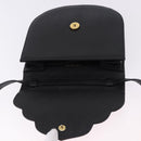 SAINT LAURENT Shoulder Bag Leather Black Gold Auth ka5683-10