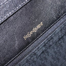 SAINT LAURENT Shoulder Bag Leather Black Gold Auth ka5683-18