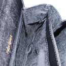 SAINT LAURENT Shoulder Bag Leather Black Gold Auth ka5683-19