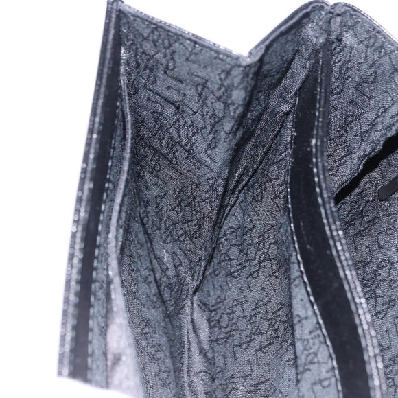 SAINT LAURENT Shoulder Bag Leather Black Gold Auth ka5683
