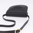 SAINT LAURENT Shoulder Bag Leather Black Gold Auth ka5683-6