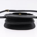 SAINT LAURENT Shoulder Bag Leather Black Gold Auth ka5683-5