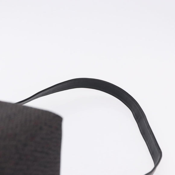SAINT LAURENT Vanity Hand Bag Canvas 2way Black Gold Auth ka5684