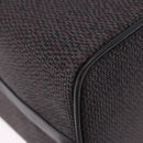 SAINT LAURENT Vanity Hand Bag Canvas 2way Black Gold Auth ka5684-12