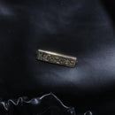 SAINT LAURENT Vanity Hand Bag Canvas 2way Black Gold Auth ka5684-20