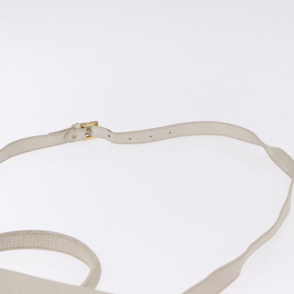 LOEWE Barcelona Hand Bag Leather 2way Silver Auth ka5685V
