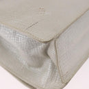 LOEWE Barcelona Hand Bag Leather 2way Silver Auth ka5685V-17