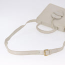 LOEWE Barcelona Hand Bag Leather 2way Silver Auth ka5685V-8