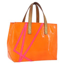 LOUIS VUITTON Monogram Vernis Fluo Reade PM Hand Bag Orange M91905 Auth ka5686-1