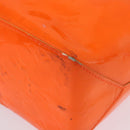 LOUIS VUITTON Monogram Vernis Fluo Reade PM Hand Bag Orange M91905 Auth ka5686-17