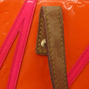 LOUIS VUITTON Monogram Vernis Fluo Reade PM Hand Bag Orange M91905 Auth ka5686-10