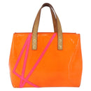 LOUIS VUITTON Monogram Vernis Fluo Reade PM Hand Bag Orange M91905 Auth ka5686-13
