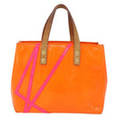 LOUIS VUITTON Monogram Vernis Fluo Reade PM Hand Bag Orange M91905 Auth ka5686-2