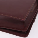 CARTIER Must Line Shoulder Bag Leather Bordeaux Gold Auth ka5688-17
