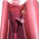 CARTIER Must Line Shoulder Bag Leather Bordeaux Gold Auth ka5688-21