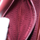 CARTIER Must Line Shoulder Bag Leather Bordeaux Gold Auth ka5688-22