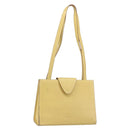 LOEWE Shoulder Bag Leather Yellow Auth ka569-1