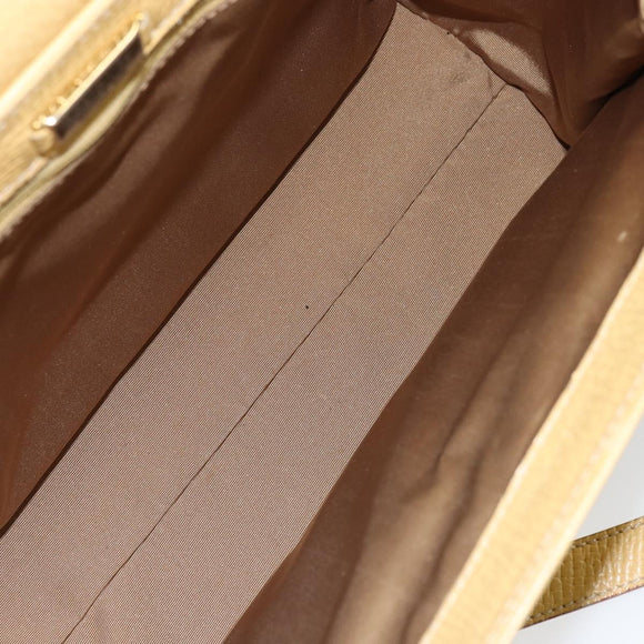 LOEWE Shoulder Bag Leather Yellow Auth ka569