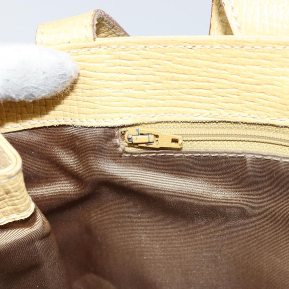 LOEWE Shoulder Bag Leather Yellow Auth ka569