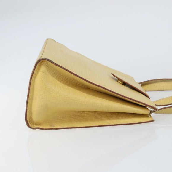 LOEWE Shoulder Bag Leather Yellow Auth ka569