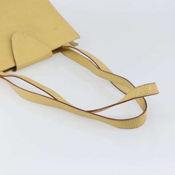 LOEWE Shoulder Bag Leather Yellow Auth ka569