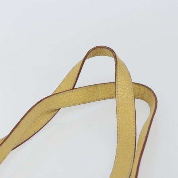 LOEWE Shoulder Bag Leather Yellow Auth ka569