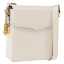 SAINT LAURENT Shoulder Bag Leather Ivory Gold Auth ka5691A-1