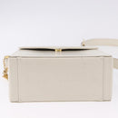 SAINT LAURENT Shoulder Bag Leather Ivory Gold Auth ka5691A-10