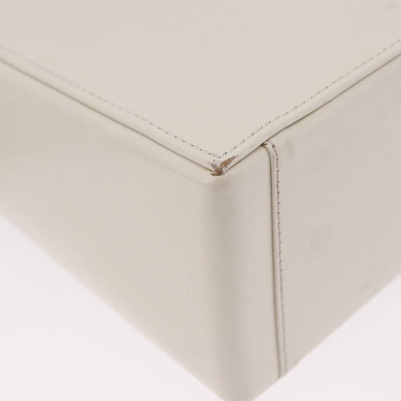 SAINT LAURENT Shoulder Bag Leather Ivory Gold Auth ka5691A