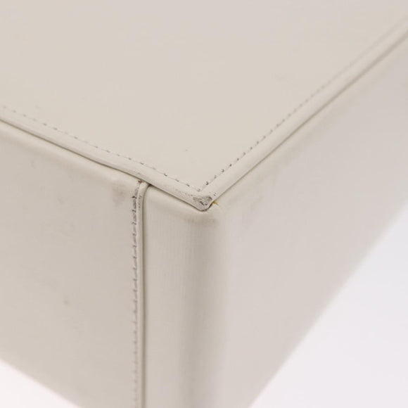 SAINT LAURENT Shoulder Bag Leather Ivory Gold Auth ka5691A