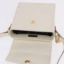 SAINT LAURENT Shoulder Bag Leather Ivory Gold Auth ka5691A-16