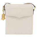 SAINT LAURENT Shoulder Bag Leather Ivory Gold Auth ka5691A-2
