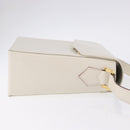 SAINT LAURENT Shoulder Bag Leather Ivory Gold Auth ka5691A-4