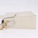 SAINT LAURENT Shoulder Bag Leather Ivory Gold Auth ka5691A-5